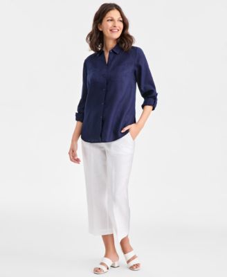 Women's 100% Linen Shirt, Created for Macy's
