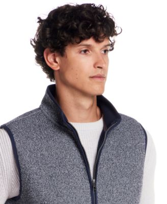 Men's Unlined Zip Front Knit Vest