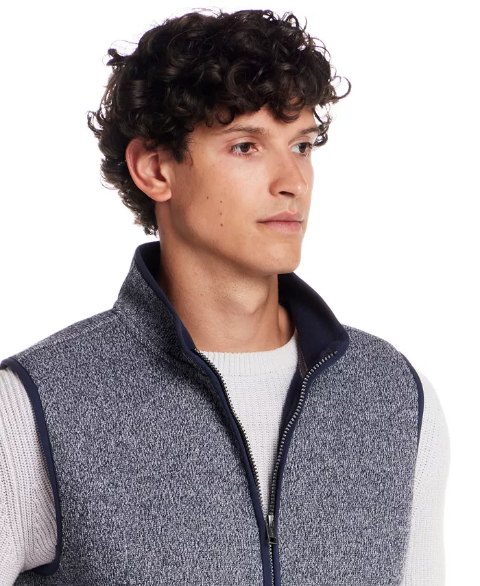 Men's Unlined Zip Front Knit Vest - thumbnail 3