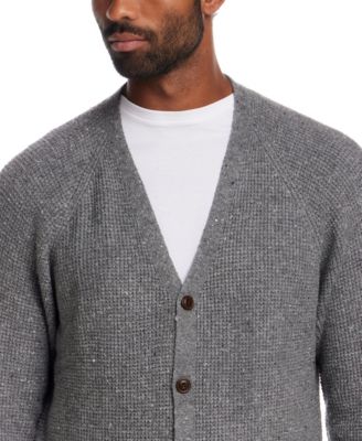 Men's Waffle Donegal Cardigan Sweater
