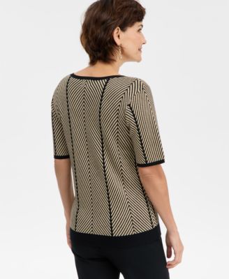 Petite Herringbone Stitch Tank Sweater, Macy's Exclusive