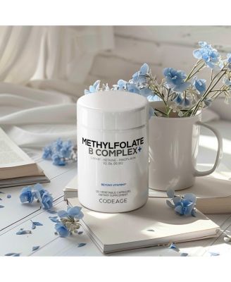 Methylfolate B Complex Supplements, Methylcobalamin 1000mcg Methylated Vitamin B12, Riboflavin, Betaine, Methylation Cycle MTHFR 120 Capsules