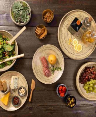 Lexa Collection 12" Bamboo Footed Plate