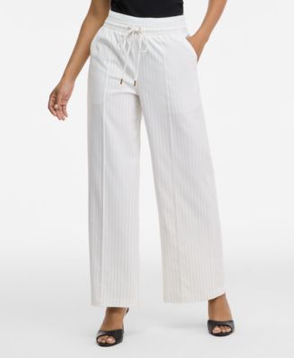 Women's Pinstripe Drawstring Pants, Macy's Exclusive