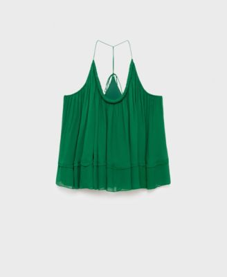 Women's Pleated Back Neckline Top