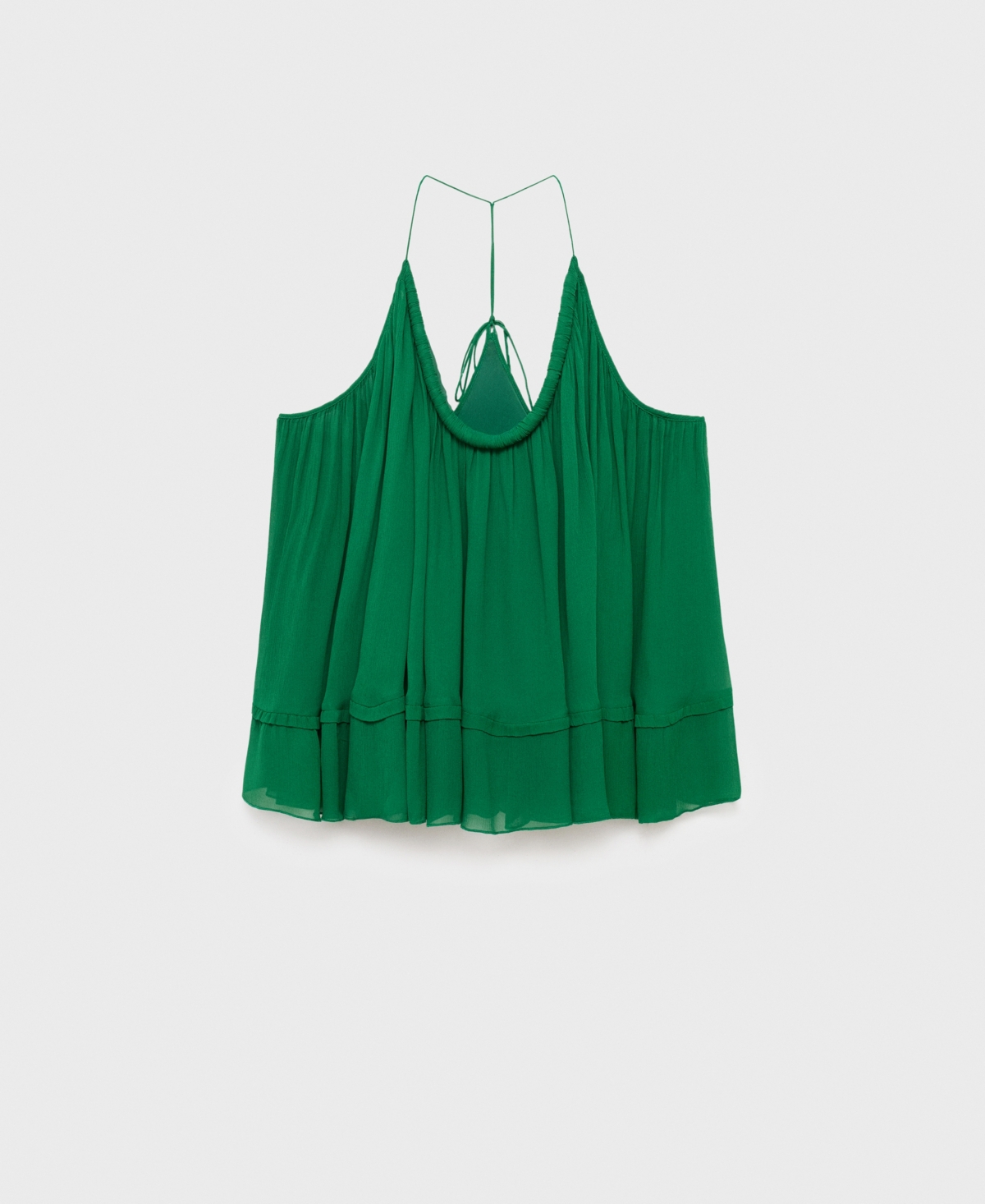 Mango Women's Pleated Back Neckline Top