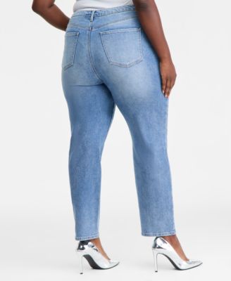 Plus Size Embellished Straight-Leg Jeans, Macy's Exclusive 