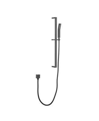 Handheld Shower with 28-Inch Slide Bar and 59-Inch Hose,Black