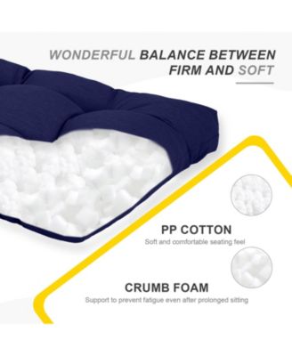 Outdoor Tufted Water-Resistant & Fade-Resistant Bench Cushion, 46" x 19.7" x 5.1"