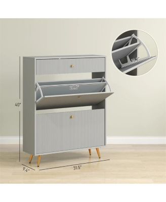 Shoe Cabinet with Adjustable Shoe Rack for Space-Saving and Organized Entryway Storage