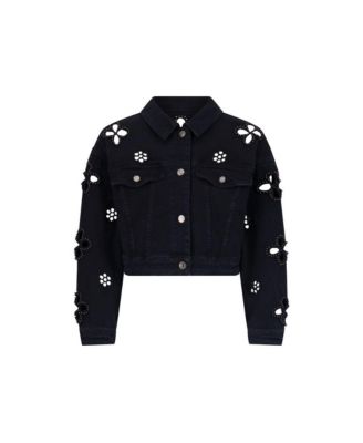 Women's Kaia Pearl Jean Jacket - Black