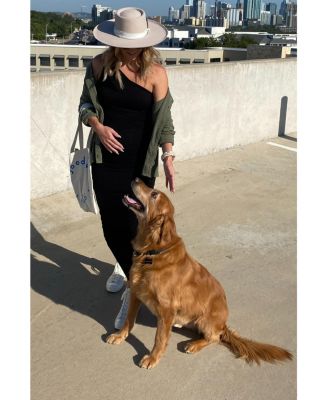 Black Ruched One Shoulder Maternity Dress