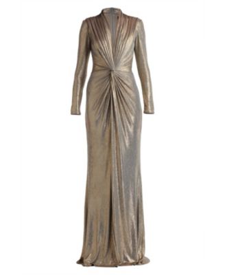 Women's Ferrum Metallic Twist Drape Gown