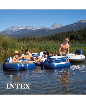 River Run 2 Person  Inflatable Tube Raft Float with Cooler for Pool & Lake