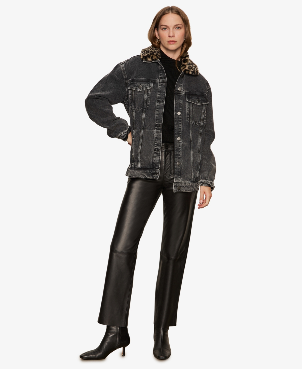 Sanctuary Women's Long Sleeve Boyfriend Trucker Jacket