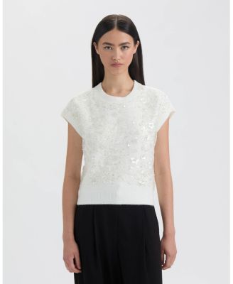 NVLT Women's Sleeveless Sequined Sweater