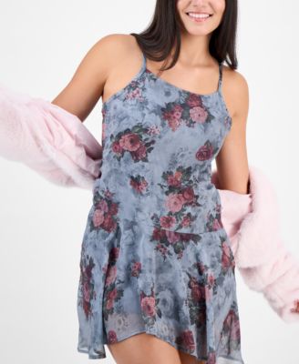 Juniors' Drop-Waist Mini Dress