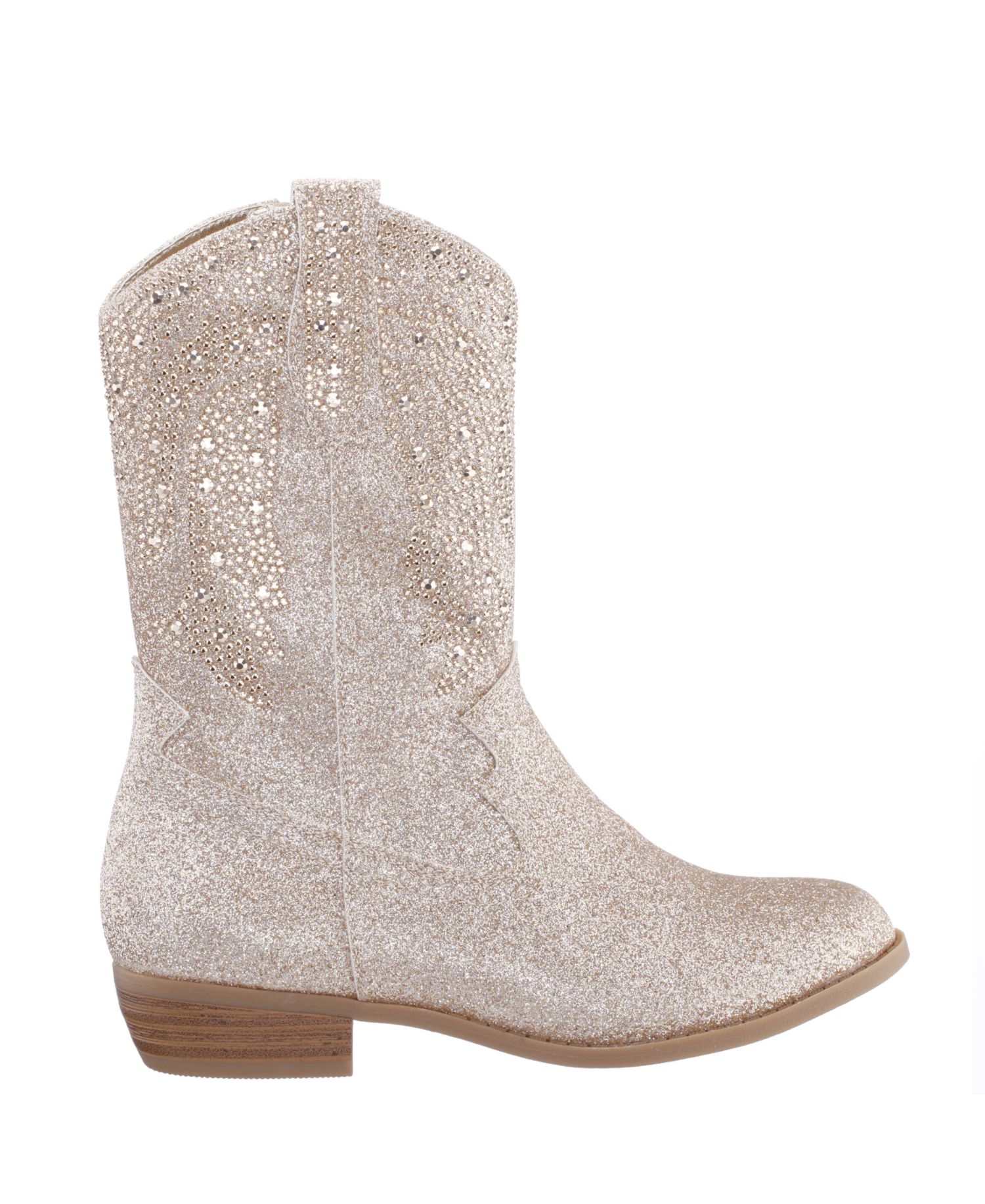 HAWLEY Little Girl Glitter side zip Cowboy Boots