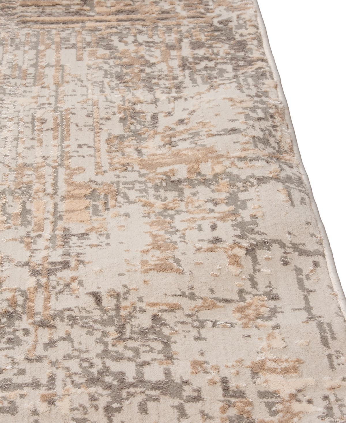 Mink Home Alloy All343 4'x6' Area Rug In Neutral