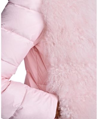 Women's Cashmere Goat Trimmed Puffer Jacket