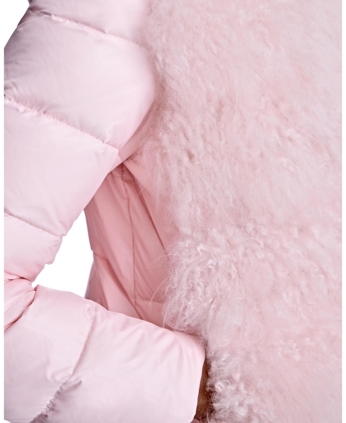 Julia & Stella by Maximilian Women's Cashmere Goat Trimmed Puffer Jacket