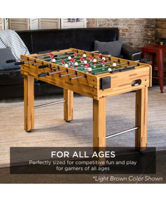 48in Competition Sized Foosball Table for Home, Game Room w/ 2 Balls, 2 Cup Holders