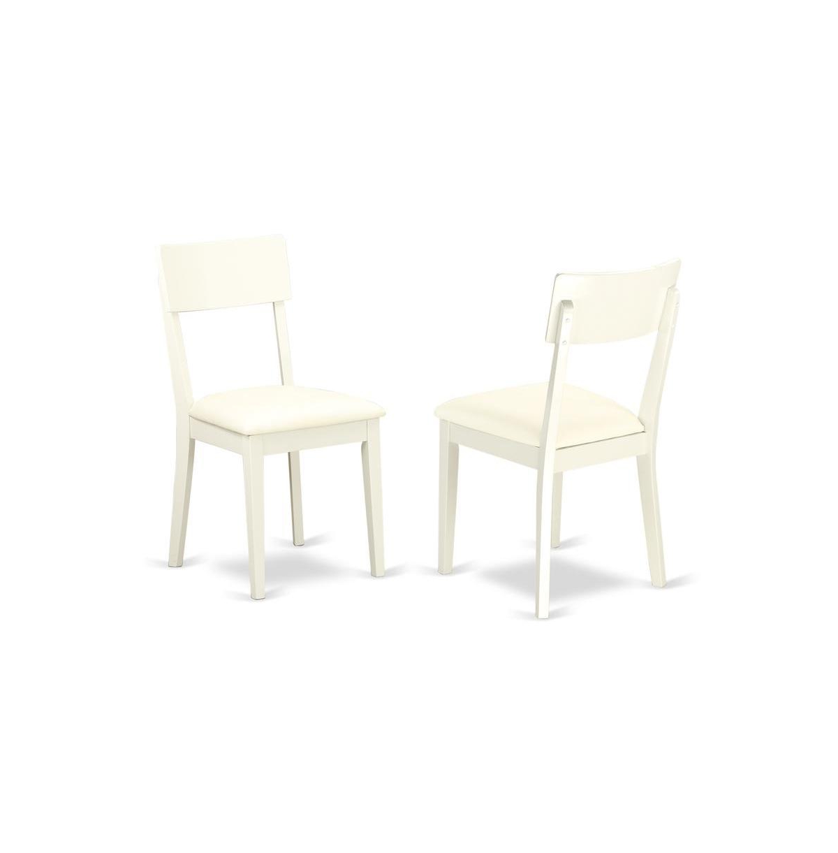 East West Furniture Dining Room Set Linen White