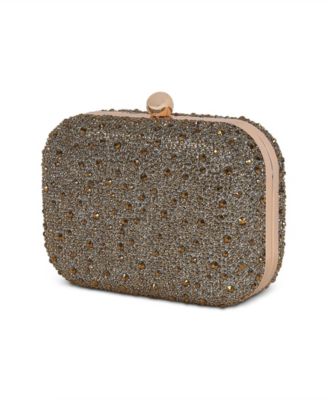 Woman's Celest Fully Mixed Crystal Mini Minaudiere