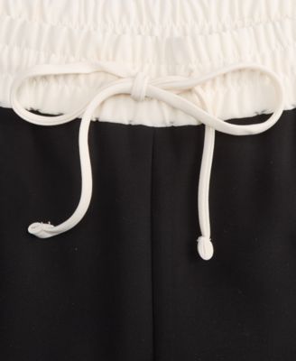 Petite Drawstring-Waist Side-Stripe Wide-Leg Pants, Macy's Exclusive