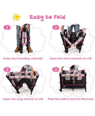 Baby Bedside Sleeper Portable Bassinet 4-in-1 Rolling Bassinet