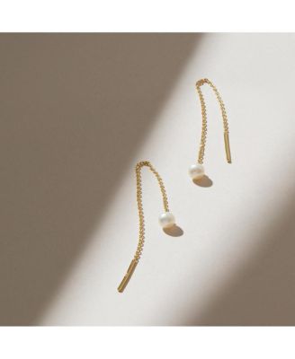  Pearl Threader Earrings - Abrielle