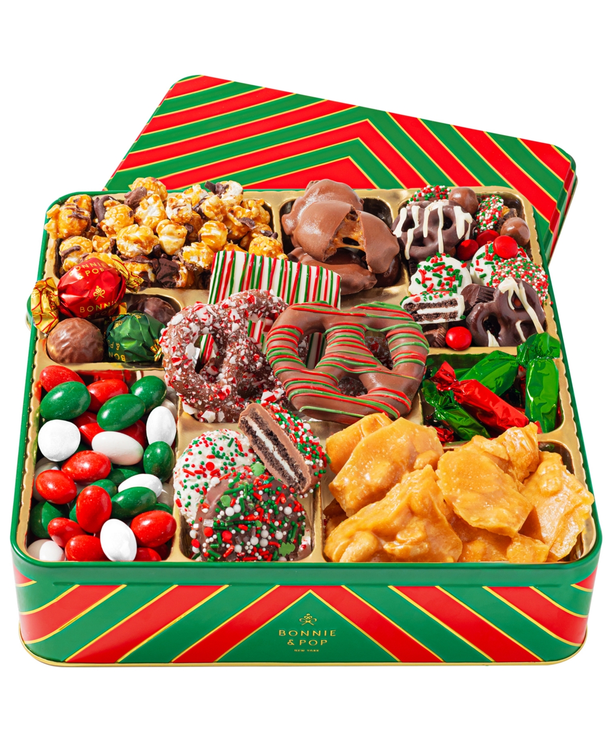 Bonnie & Pop Christmas Sweets Gift Tin, 45 Pieces