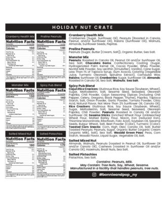 Christmas Mixed Nut Gift Crate, 6 Sections