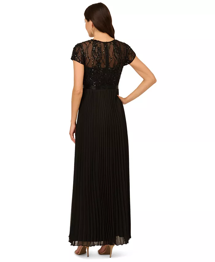 Women's Bead Pleat Long Dress - thumbnail 2