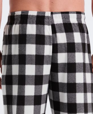 Men's Fleece Buffalo Plaid Print Sleep Pants