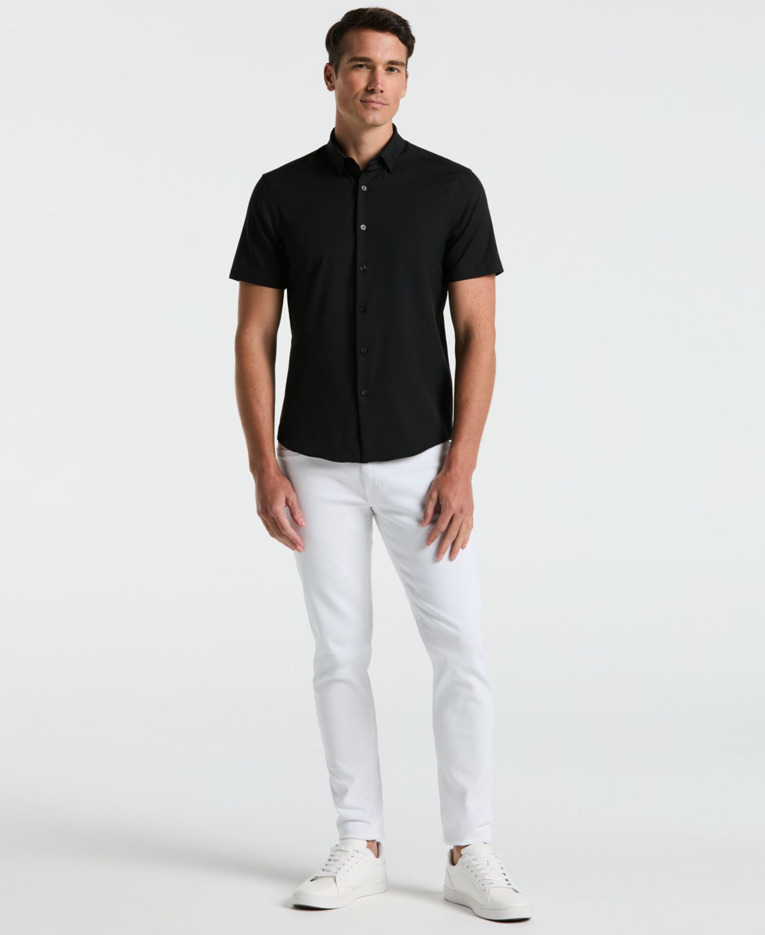 Men's Short-Sleeve Solid Shirt