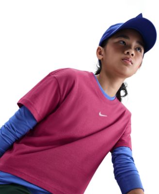 Big Girls Sportswear Essential Cotton Swoosh Logo T-Shirt