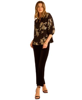 Women's Printed Puff Sleeve Top