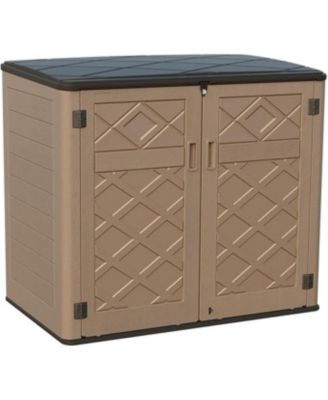 Outdoor Storage Shed 358 Gal. 53.15 in.x 33. 07 in.x 46. 85 in. White Resin Large Waterproof Deck Box Shed