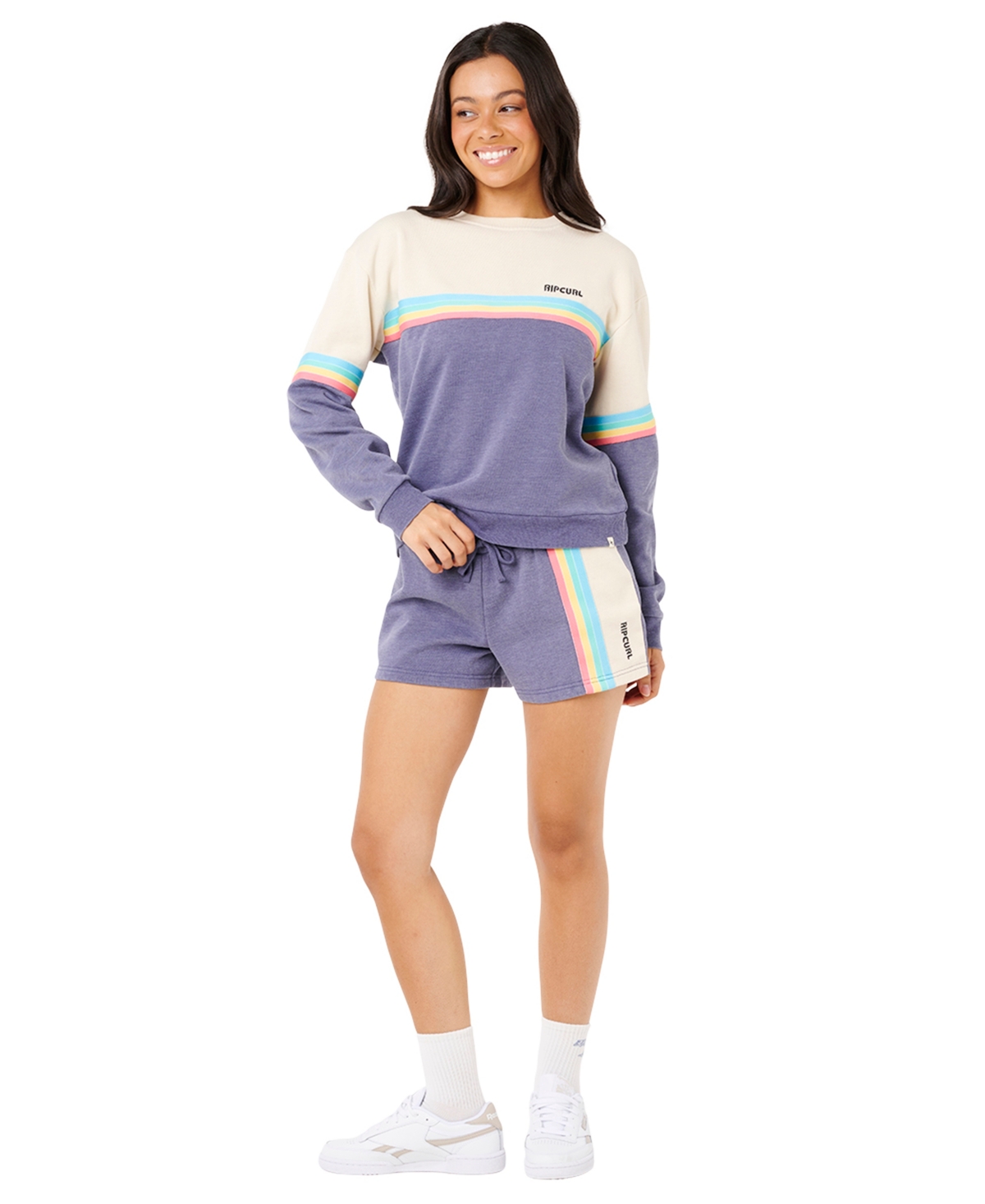 Rip Curl Women's Surf Revival Crewneck Sweatshirt In Purple