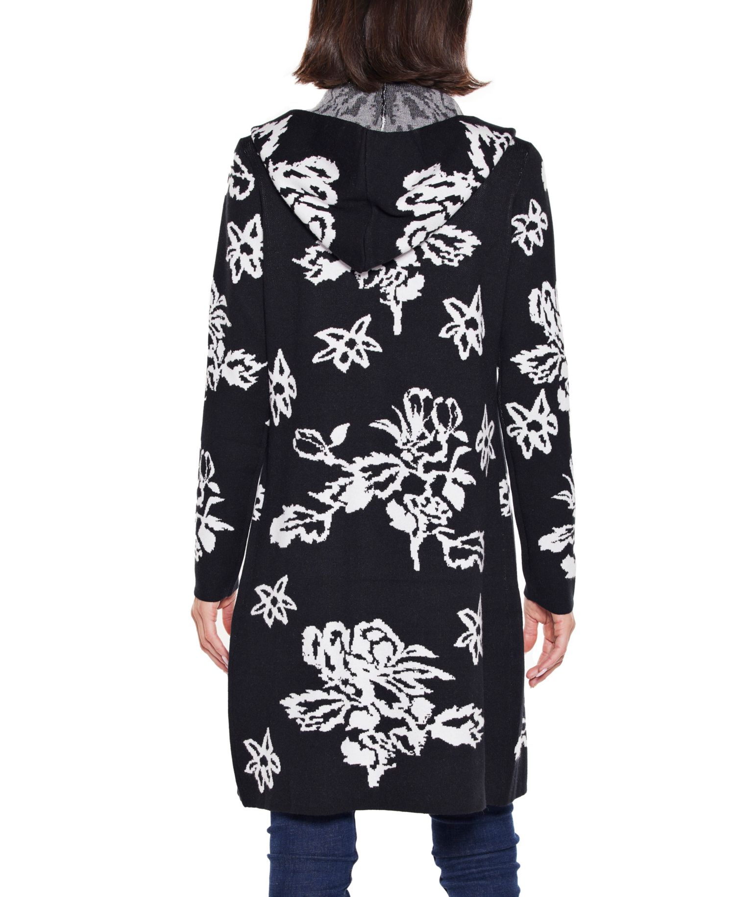 Women's Hooded Fall Botanicals Coatigan Sweater