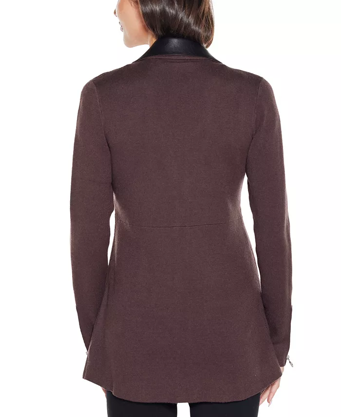 Women's Black Label Collared Sweater Jacket - thumbnail 3
