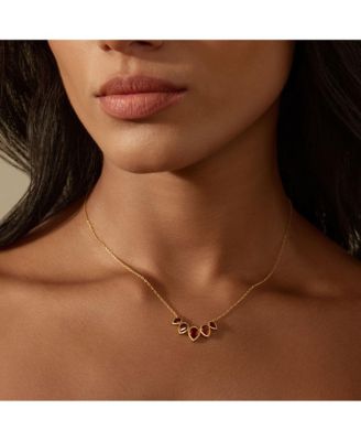 Ignite Strength Garnet Petal Necklace