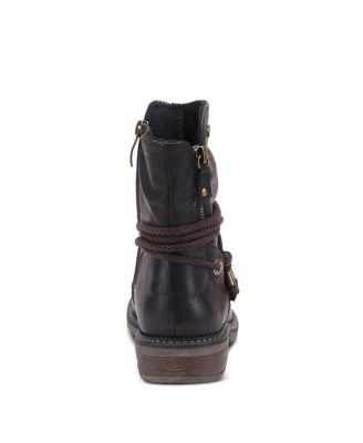 Kathie Water-Resistant Mid Boots with Faux Fur Lining and Gusset Zipper