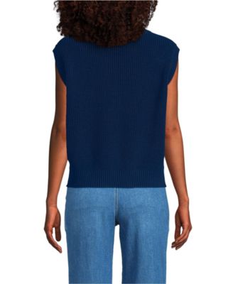 Women's Drifter Modern Cable V Neck Vest Sweater