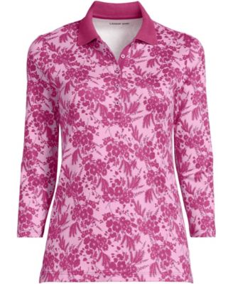 Women's 3/4 Sleeve Supima Cotton Polo Shirt