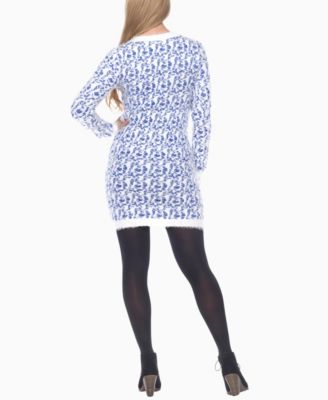Women's Fuzzy Knit Sweater Dress