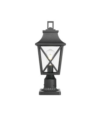 Outdoor Pole Lantern Light with Pier Mount Base for Garden and Patio