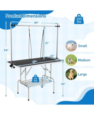 Foldable Dog Grooming Table with Height Adjustable Arms
