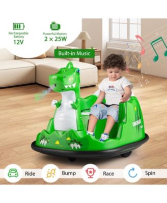 12V Bumper Car with Spray Function and Remote Control for Toddlers Aged 2-5